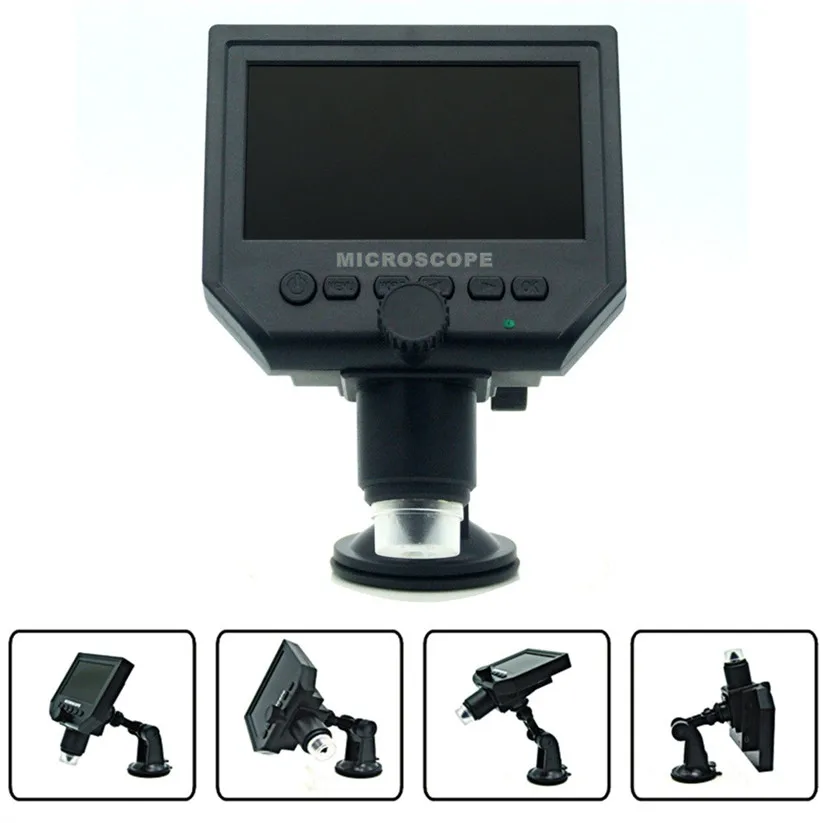 CARPRIE цифровой портативный HD 1 600X 3.6MP микроскоп непрерывное Лупа 4 3 дюймов дисплей