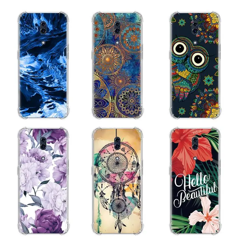 Противоударный мягкий чехол для телефона Oppo Reno Z 6 4 дюймов цветной дизайн задняя