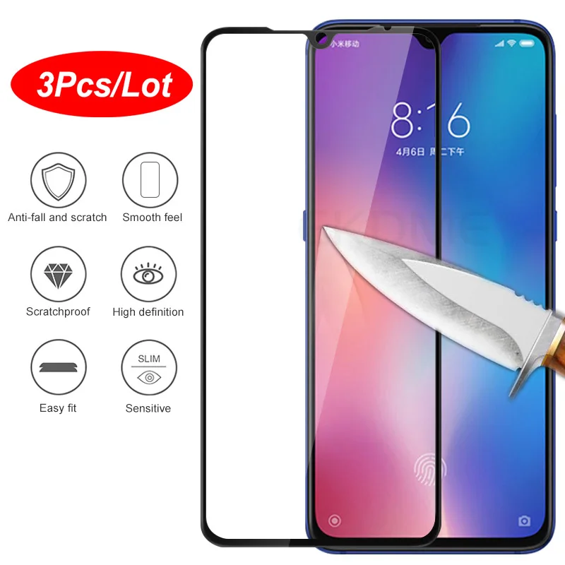 2/3 шт полное покрытие закаленное стекло для Xiaomi Mi9 Mi 9 SE защита экрана защитная