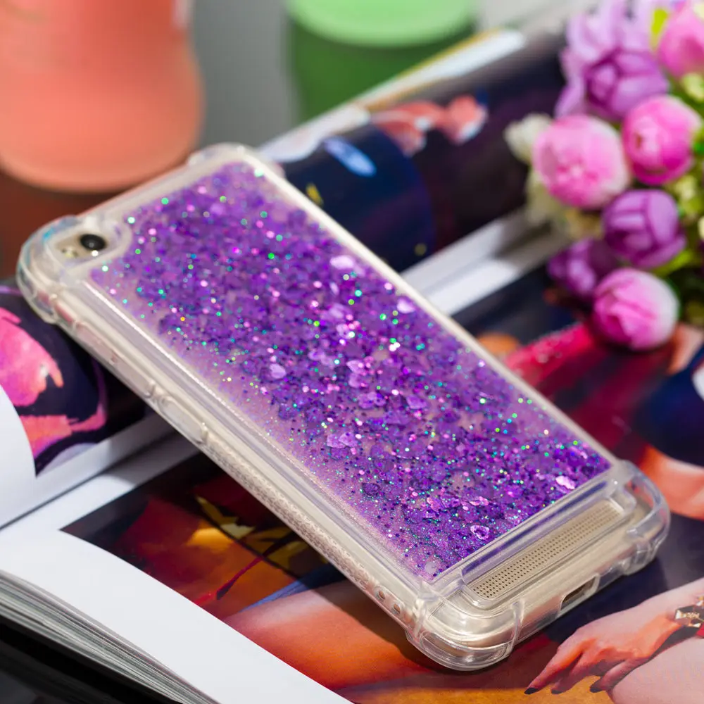 Case for Xiaomi Redmi 5A Redmi5A Dynamic Flow Liquid Flash Crystal Clear Back Cover A5 Hongmi5A Housing |