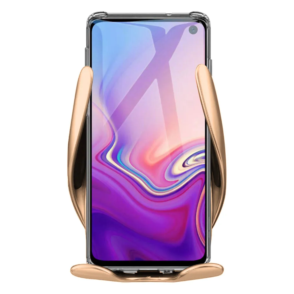 Для samsung Glaxy S10 S9 автоматическое зажимное Быстрое беспроводное Qi автомобильное