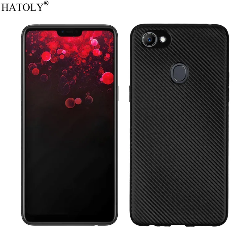 Чехол OPPO F7 чехол F 7 мягкий ТПУ прочный OPPOF7 мягкая задняя крышка из углеродного