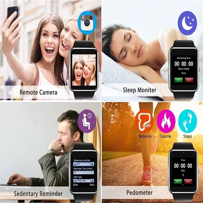 Модные Смарт часы Синхронизация уведомлений с sim картой Bluetooth подключение для