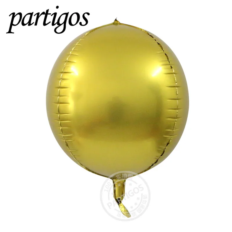 metallic gold 1 шт. 22 дюймов 4D градиент Цвет круглые шары Цвет Фул глобальной Свадебные украшения ко дню рождения, вечерние Декор гелий Фольга воздушные шары - Цвет: metallic gold