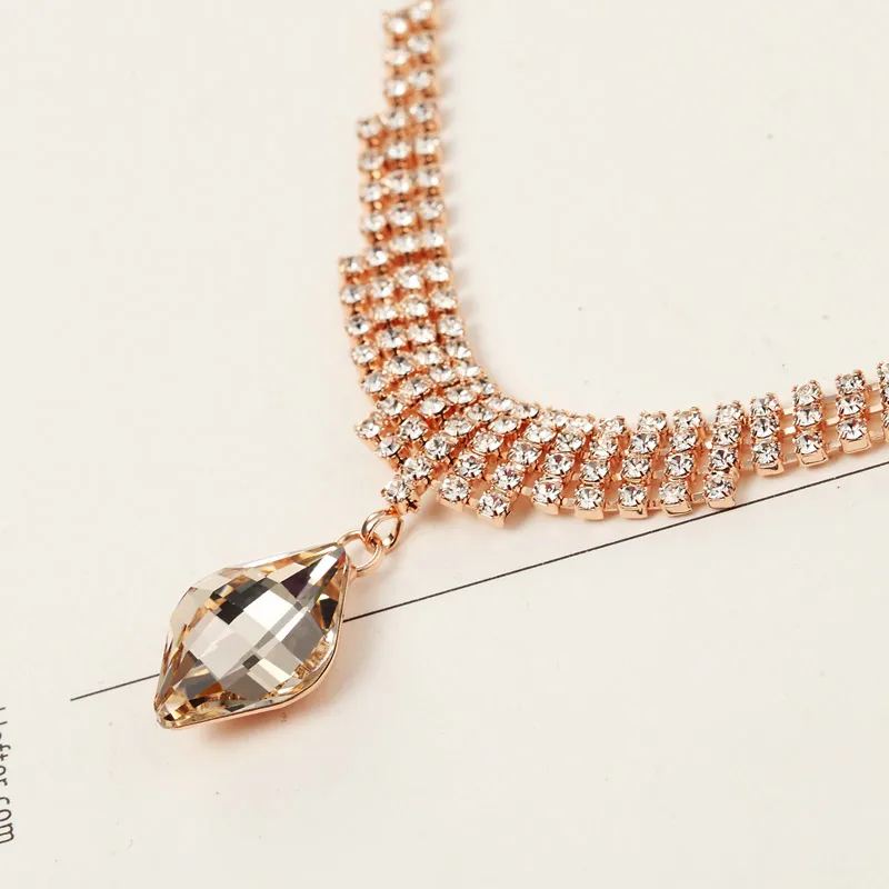 Neoglory австрийские стразы роза Чокеры золотой цвет ожерелья и подвески новинка 2020