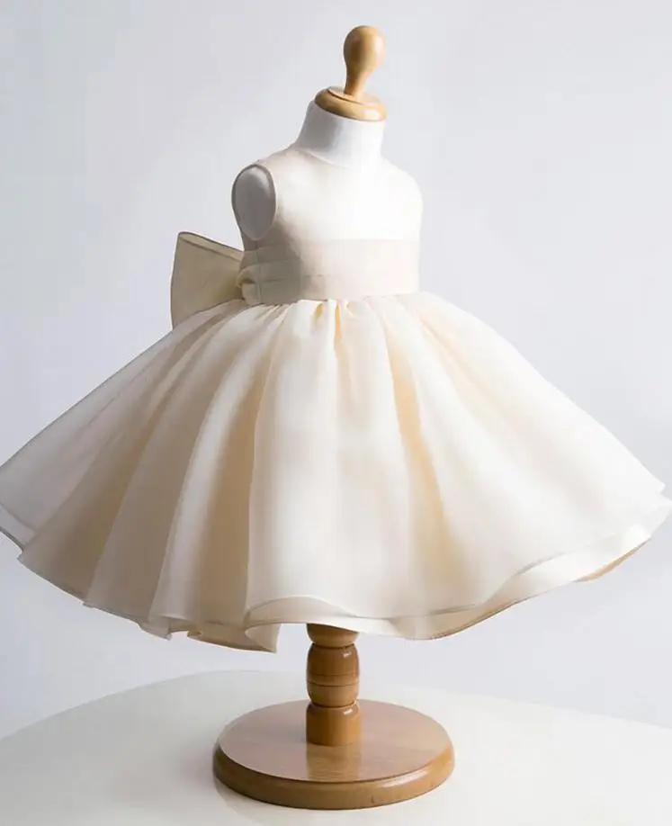 Милые дешевые серьги цвета шампань длиной до колена из органзы платье с