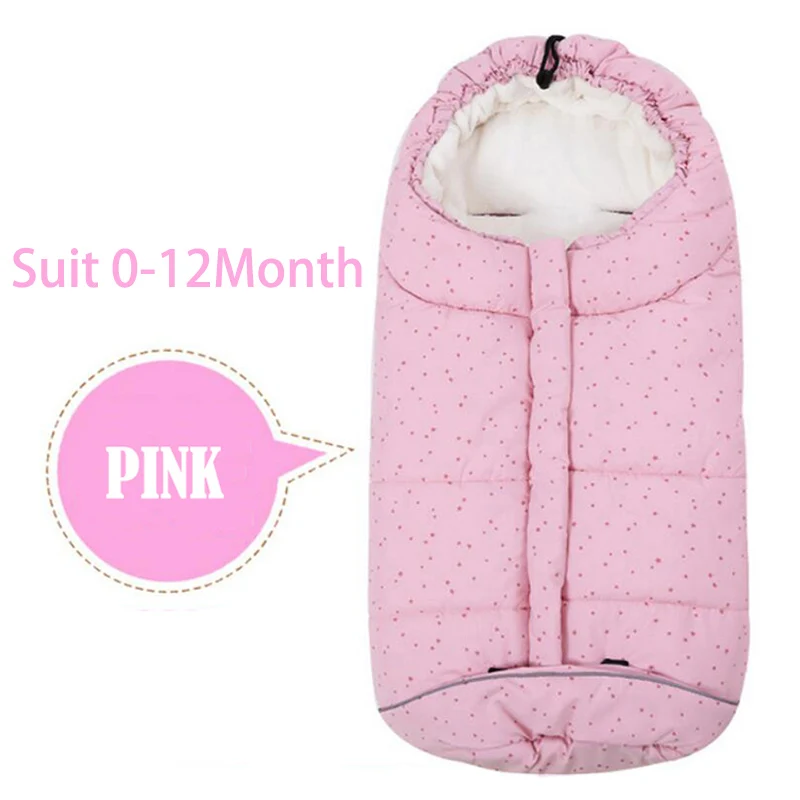 Pink Конверт для новорожденных спальный мешок зимние уличные непромокаемые многофункциональные Прогулочная ДЕТСКАЯ КОЛЯСКА с конвертом теплый Footmuff мягкий гнездо для Bab'y - Цвет: Pink