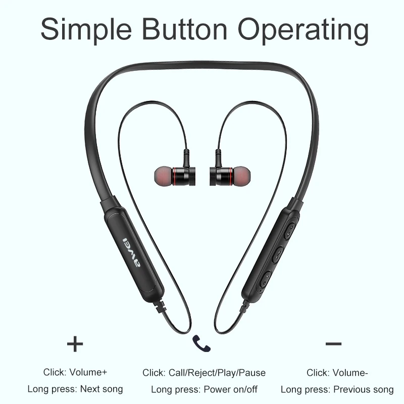 AWEI G10BL, беспроводные Bluetooth наушники, наушники, 3D стерео наушники, спортивные наушники с микрофоном, Fone de ouvido, гарнитура для телефонов