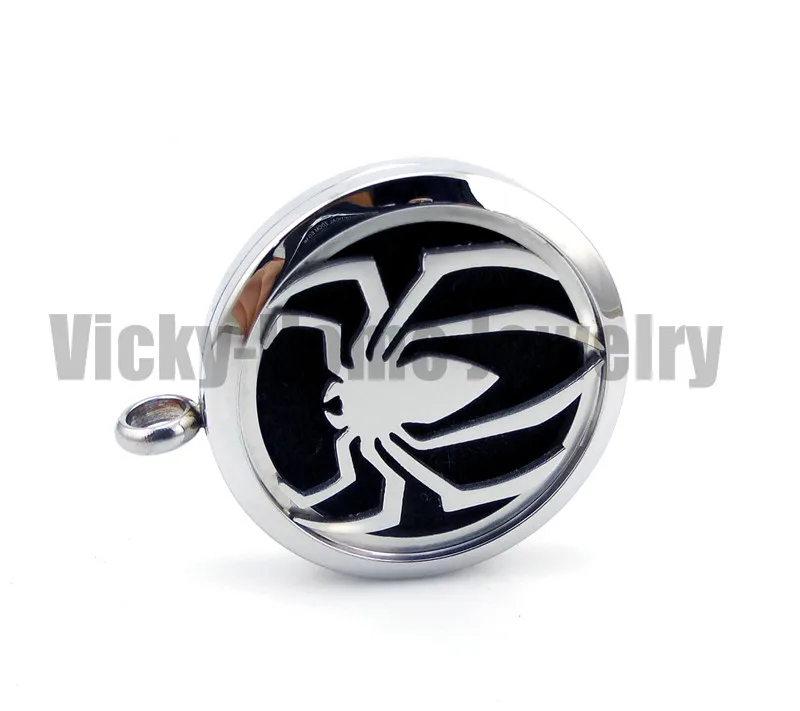 Круглый стальной Человек паук (30 мм) эфирные масла Ароматерапия медальон