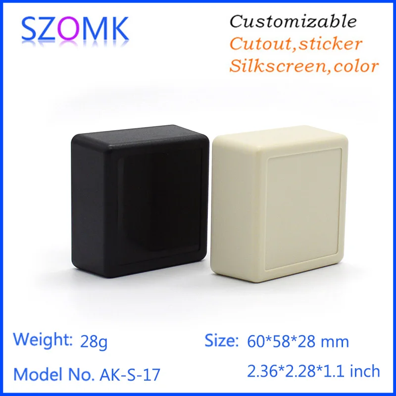 (1 шт.) 60*58*28 мм szomk project box пластиковый ящик для электронных инструментов diy