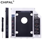 CHIPAL лучший 2nd HDD Caddy 12,7 мм SATA 3,0 Светодиодный индикатор для 2,5 дюйма SSD чехол жесткий диск для ноутбука, DVD-ROM CD-ROM