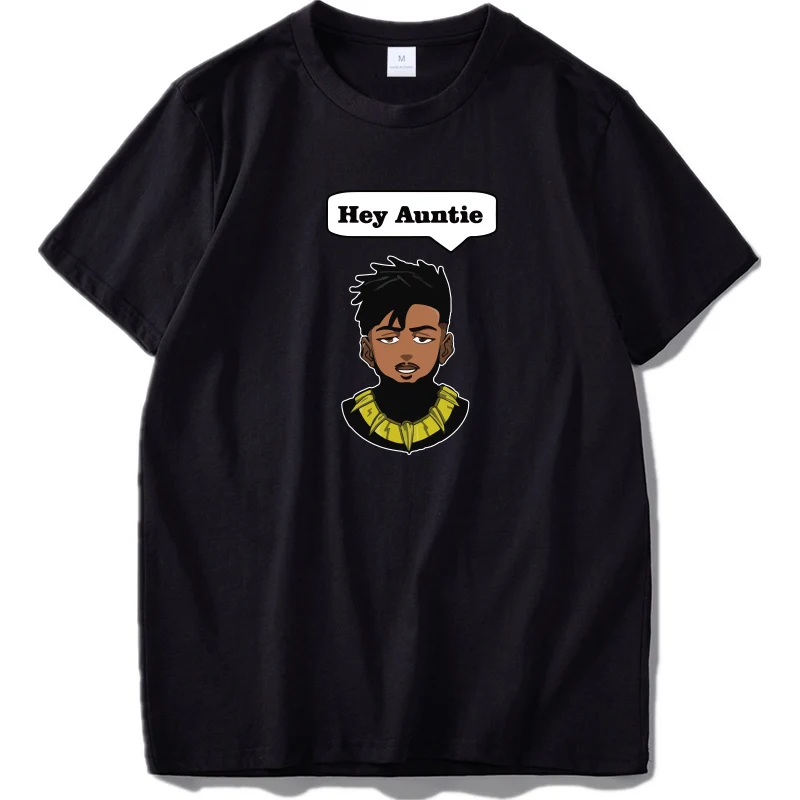 Hey Auntie футболка Черная Wakanda рубашка для мужчин хлопок высокое качество классные
