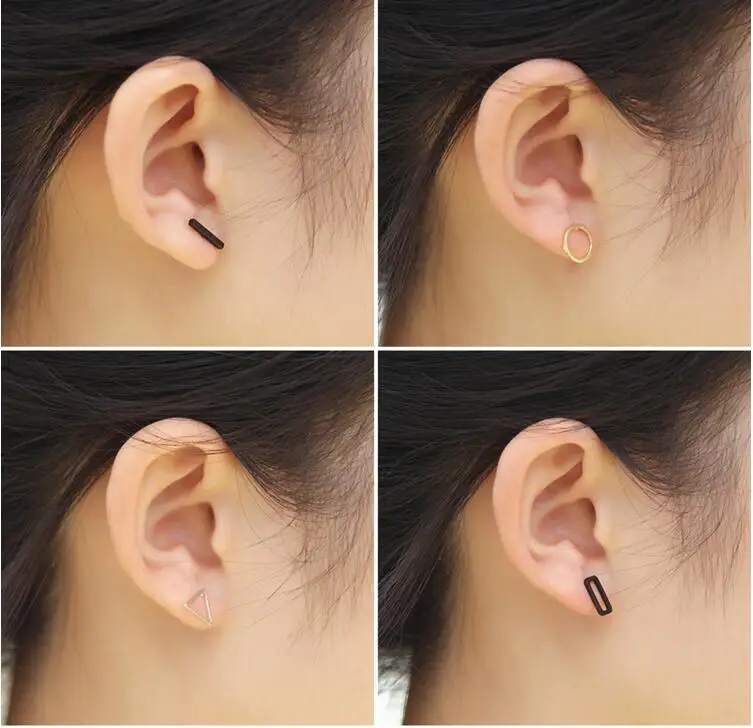 Женский треугольник простой геометрический треугольный круглой формы|earrings