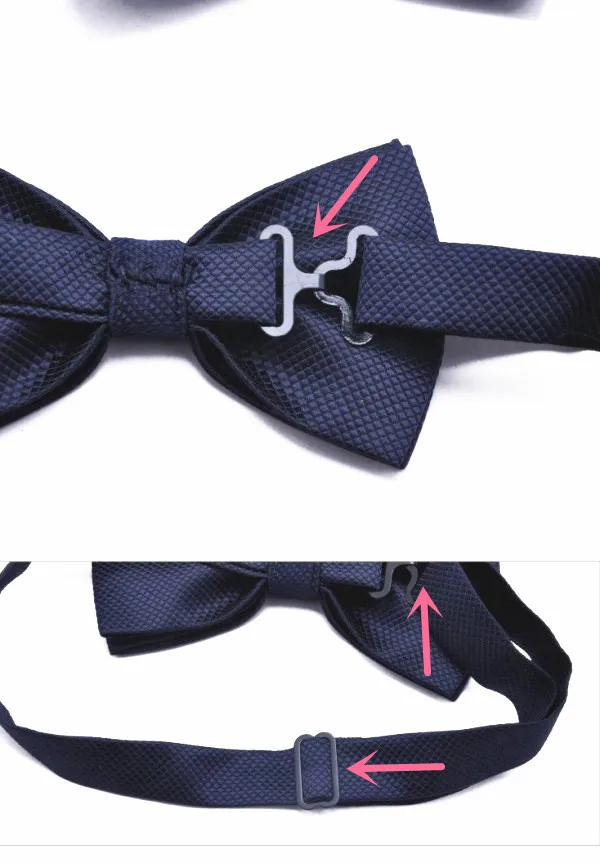 50 комплектов Металлический регулируемый галстук-бабочка