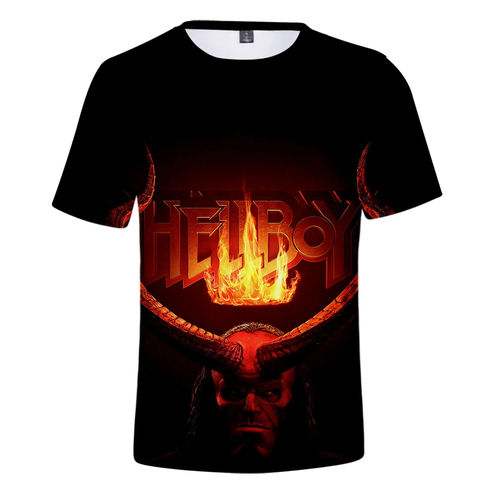 American Movie Hellboy 3 T-Shirt Men/Women 2019 New Hot Cool Hellboy: Rise of the Blood Queen Boy's/Girl's | Мужская одежда