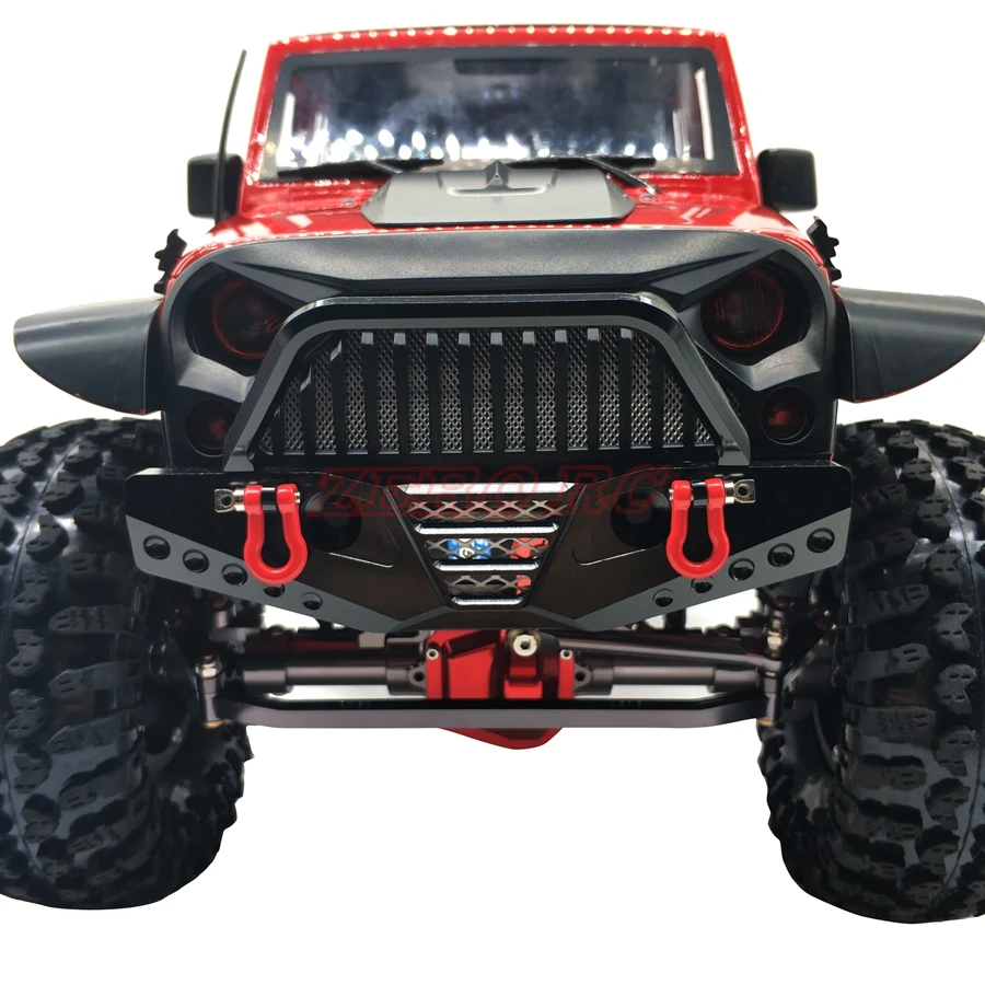 1/10 RC автомобиль осевой SCX10 алюминиевый передний бампер бык нос с скобами (черный)