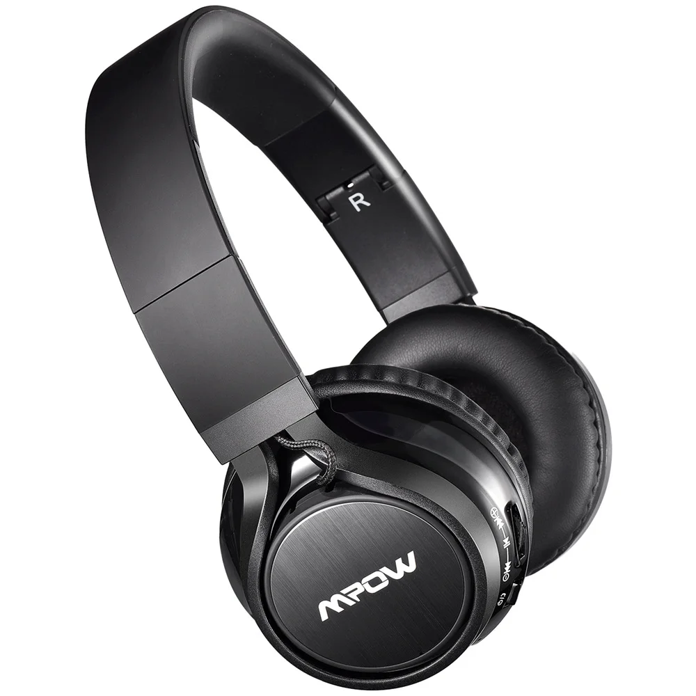 Black MPOW TOP Thor складные накладные беспроводные Bluetooth наушники стерео наушники Hands-free вызов ж/микрофон для IOS Anfroid - Цвет: Black