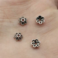 wysiwyg 100pcs 5x5mm beads cap bead end caps findings hollow flower metal charms bead caps for jewelry making
