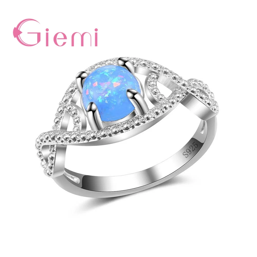 Свадебные кольца с опалом для невесты искусственное серебро лучший подарок