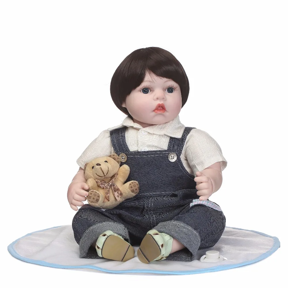 

Bebe boy dolls reborn22" soft silicone reborn dolls for child girl toys gift bebe lifelike reborn bonecas