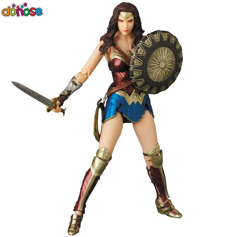 Wonder no box Новое поступление Лига Справедливости Mafex Бэтмен Maf 056 Flash 058 чудо-женщина 048 Супермен 057 Человек-паук 047 фигурка игрушка кукла - Цвет: Wonder no box