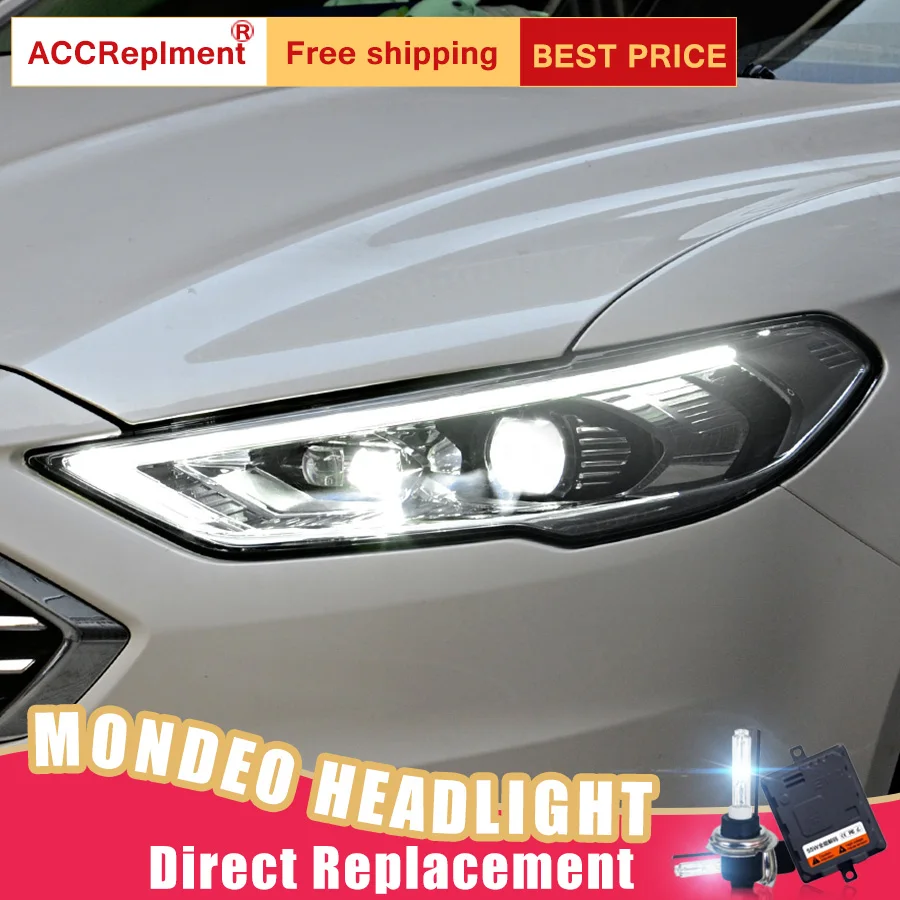 2 шт. светодиодный ные фары для Ford Fusion Mondeo 17-19 Автомобильные ангельские глазки