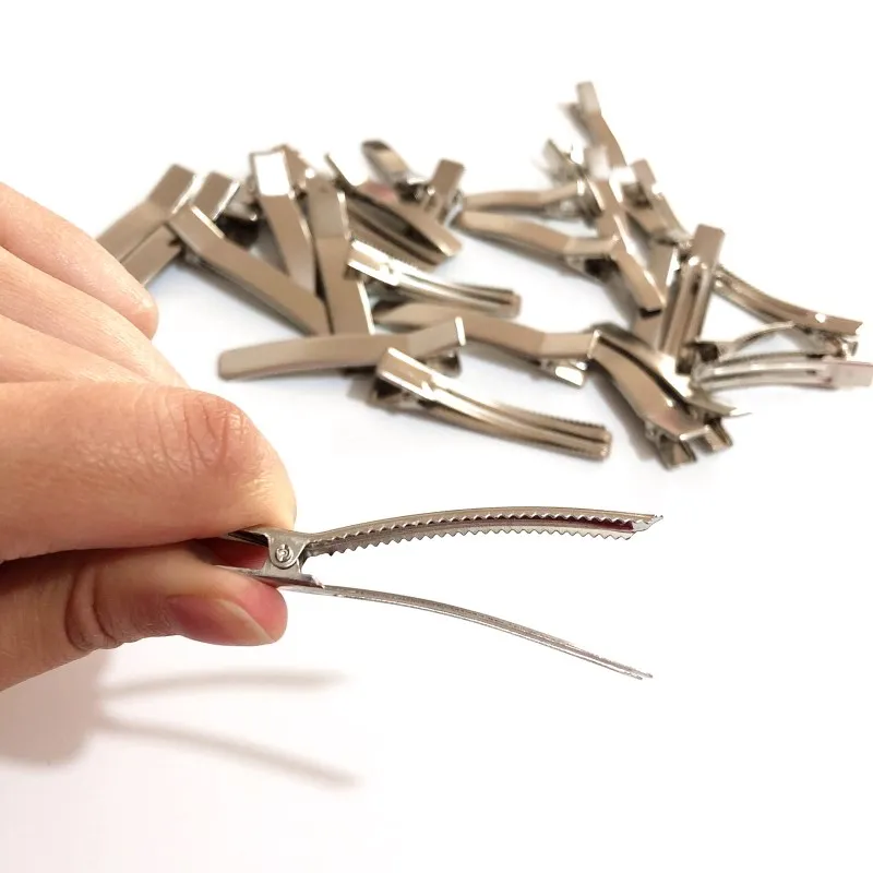 10 шт./упак. металлическая двойная вставка открывающийся зажим для волос материал