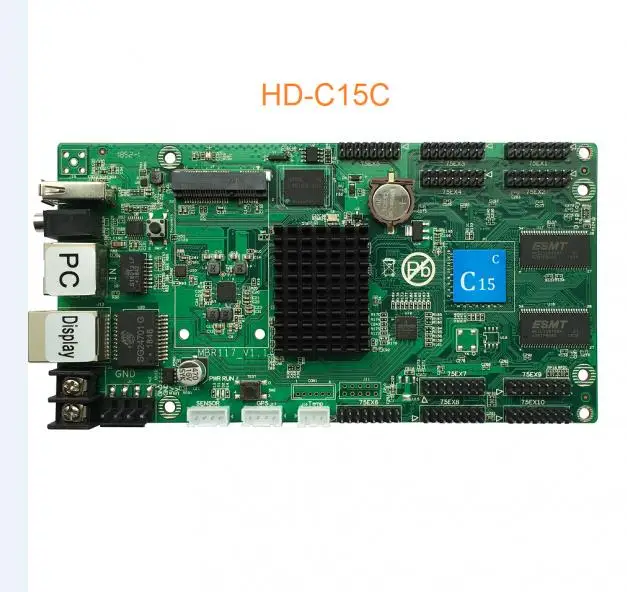 Huidu HD C15C полноцветный светодиодный видео дисплей Контроллер с 10 портами HUB75E