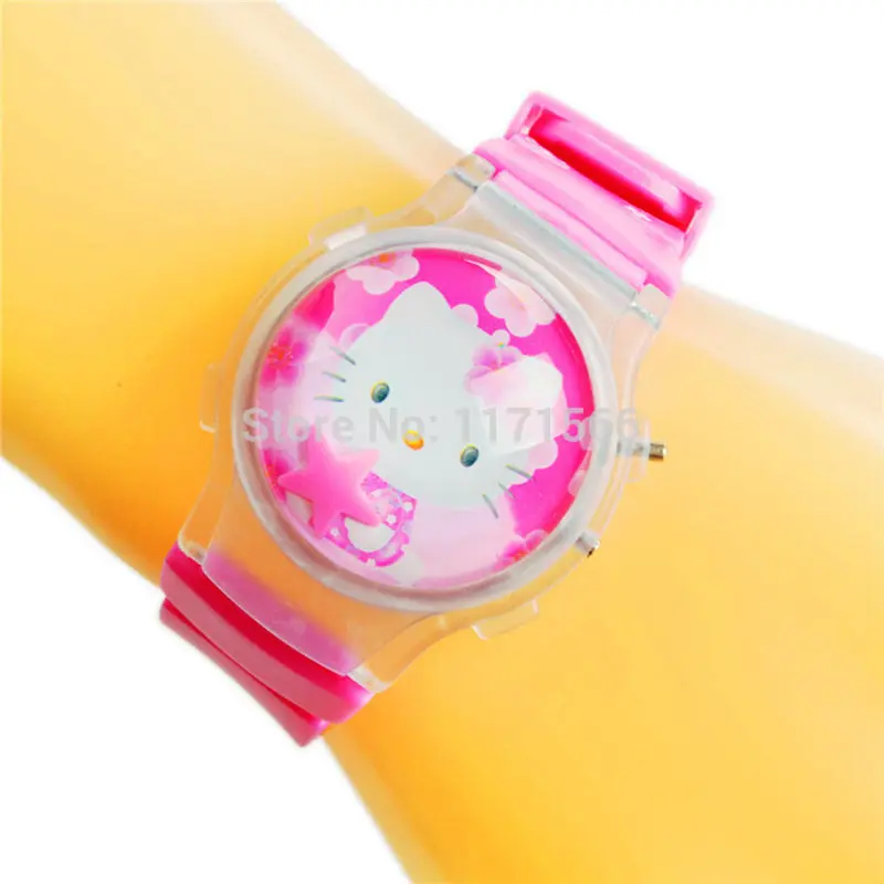 Лидер продаж hello kitty Детский мультфильм часы Новая мода силиконовые наручные