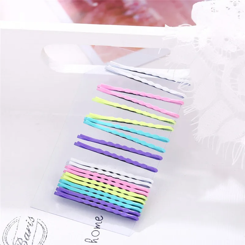 20 PCS/lot Ins Fashion Strip Wave Hair Clip for Women Girls Cute Candy Colors Barrette Pins Headband Accessories | Аксессуары для