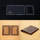 Сумка для водительского удостоверения, 1 комплект, сумка для карт, сделай сам, ручной, акриловый, кожаный шаблон, дизайн, набор инструментов для кожевенного ремесла, 8*10,5*1 см