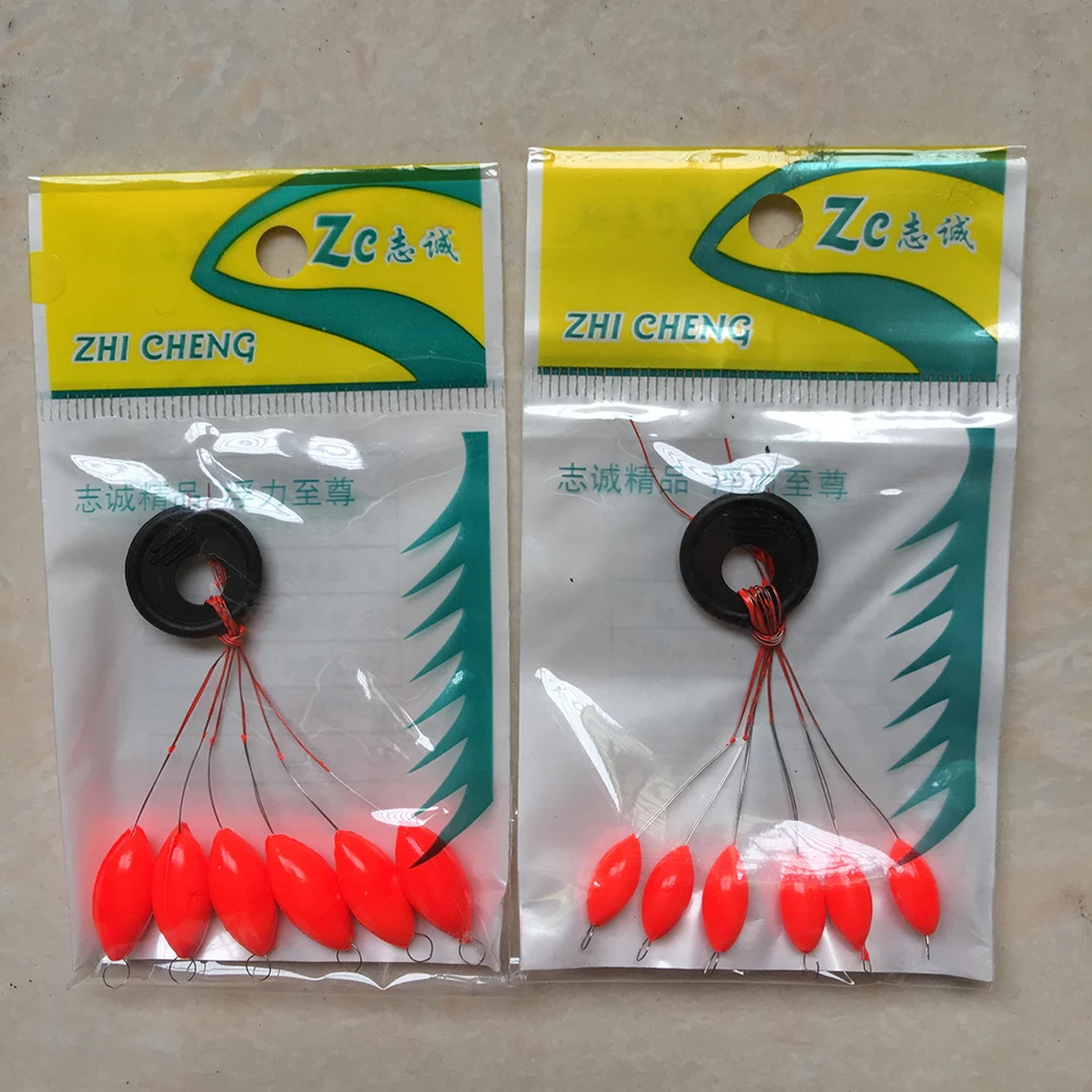 10 пакета (60 шт. ловля на поплавочную удочку поплавок красный 7 звезда ночные