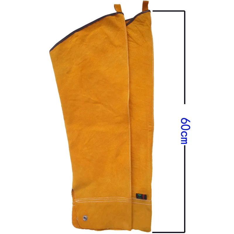 Leather Heat Resistant Welding Arm Sleeves Work Spark Protection Guard Button Closure Safety |