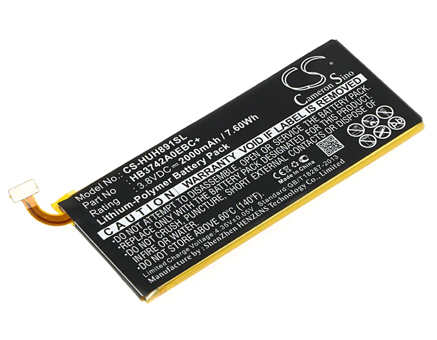 Высококачественный аккумулятор Cameron Sino 2000 мАч HB3742A0EBC + PGF364197HT для Huawei Ascend SnapTo G620 A2