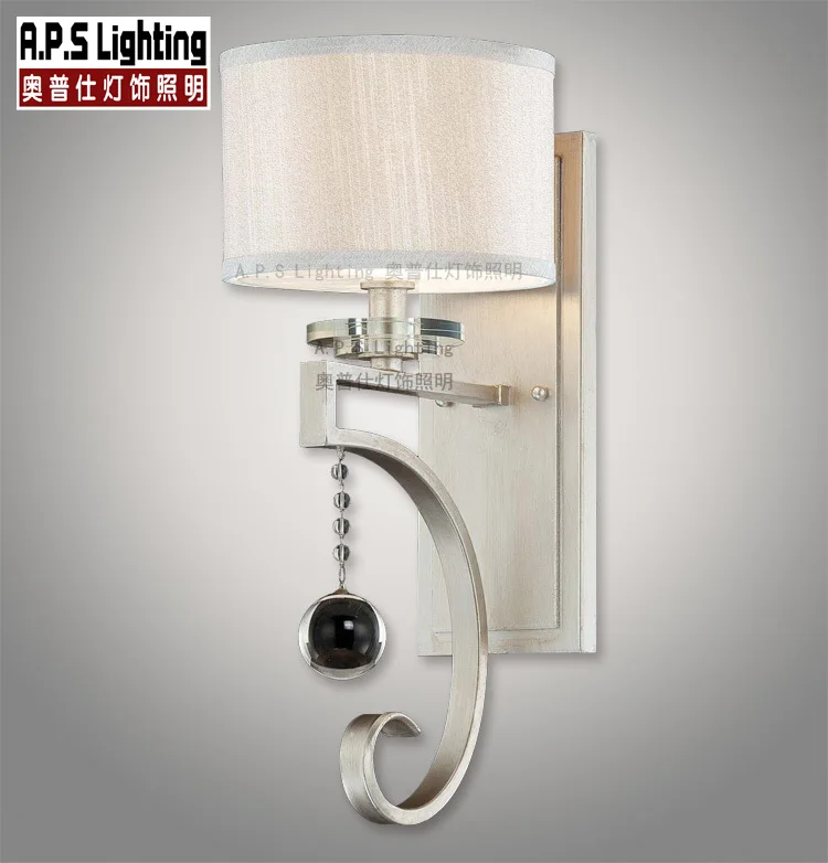 French shipping genuine warm white bedside lamp bedroom wall den Crystal Wall corridor factory outlets |