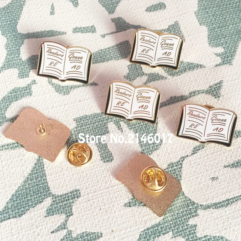 1 ''для любителей чтения металлические книги для рукоделия Значки штыри с