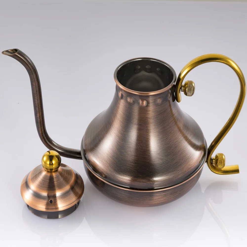 

600ml Stainless steel long spour coffee kettle/stainless steel goosenec spout coffee pot with high quality and bottom price