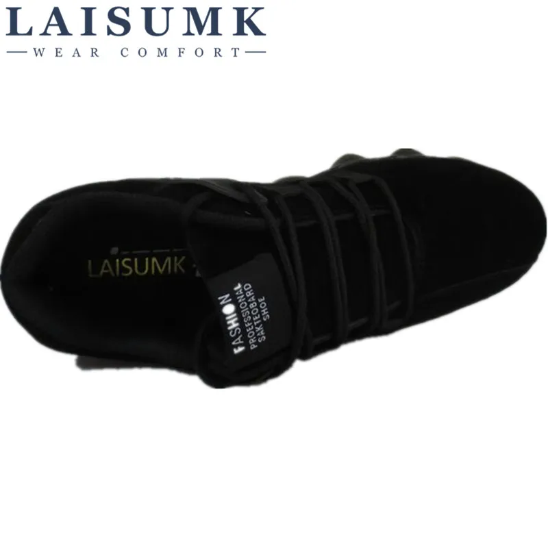 

LAISUMK Winter New Style Men Casual Shoes Lace-Up Comfortable Fashion Men Shoes High quality suede flat shoes