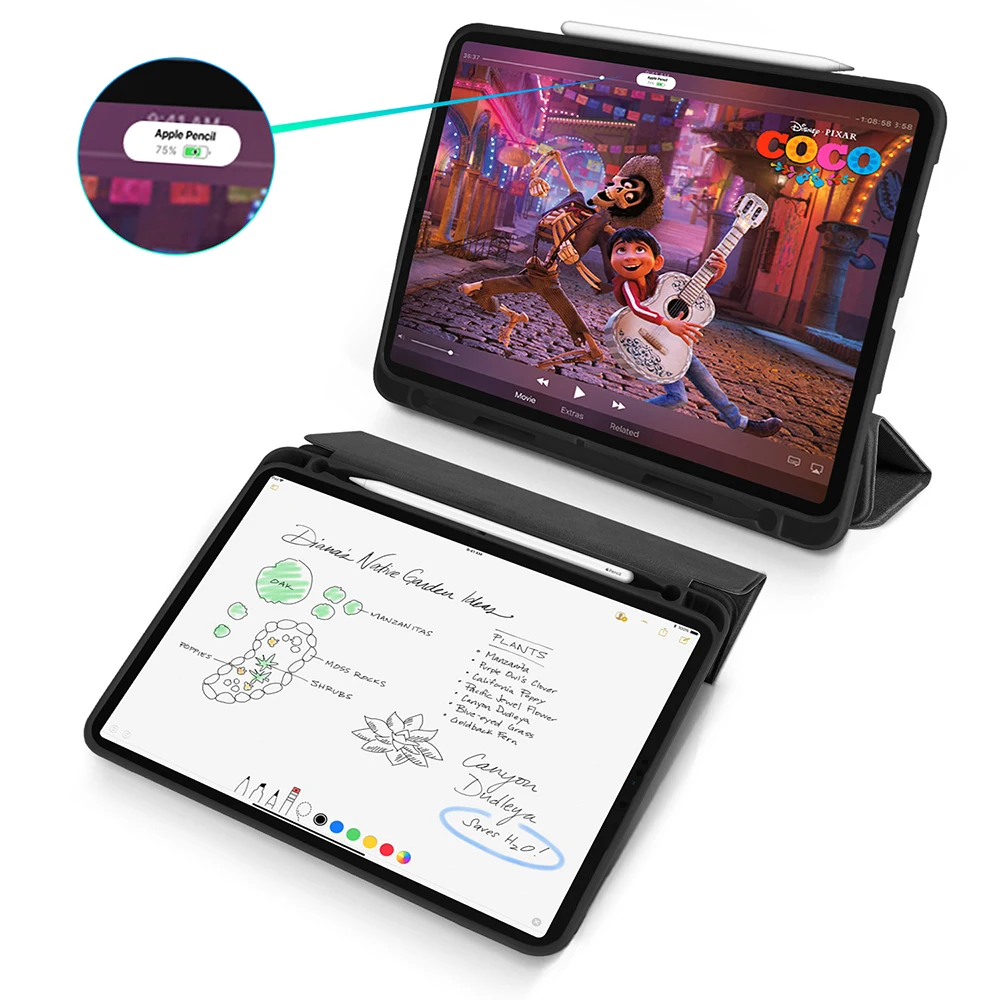 Смарт-чехол для iPad Pro 11 12 9 10 5 7 2017 2018 кожаный магнитный чехол Mini Air 3 2019 задняя