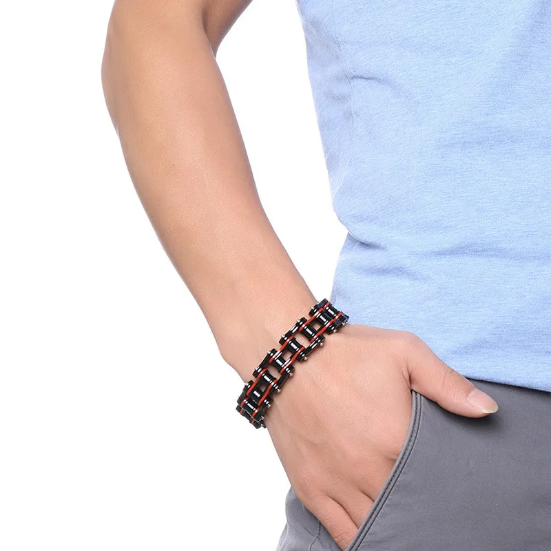 Мужской браслет-цепочка Vnox из нержавеющей стали для мотоцикла | Украшения и