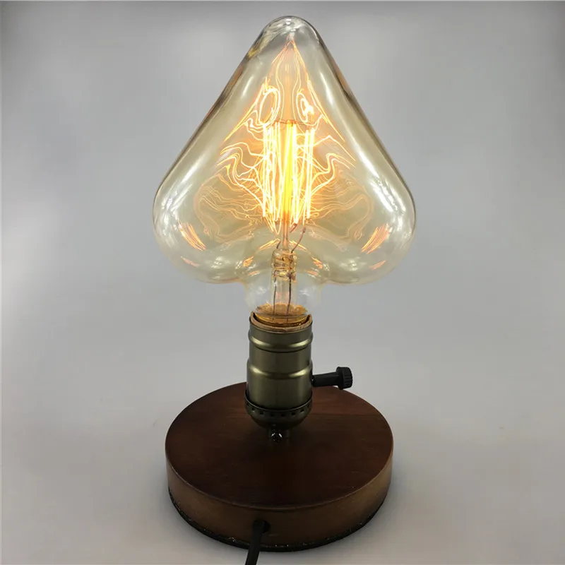10 шт. 40 Вт Классическая Винтаж ретро Edison LED светильник E27 нити с сердцем