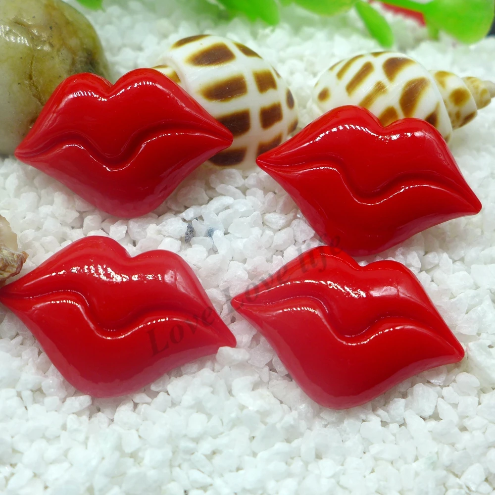 19*30 мм Каваи Губы flatback Кабошоны для украшения валентина очарование artesanatos acessórios