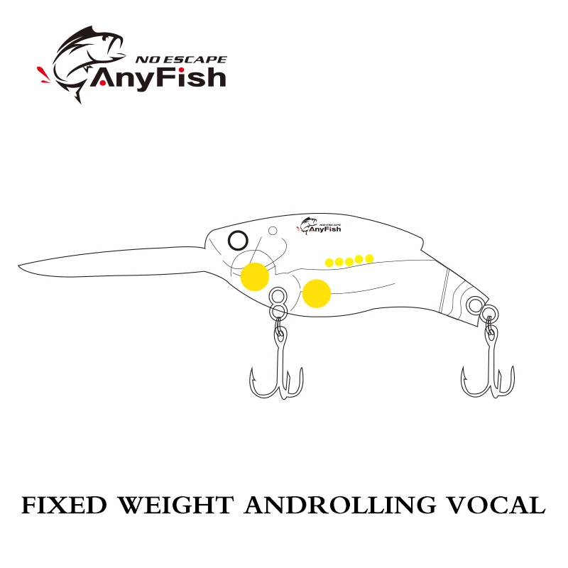 Воблер ANYFISH 60DR плавающие рыболовные приманки с 3D глазами жесткая искусственная