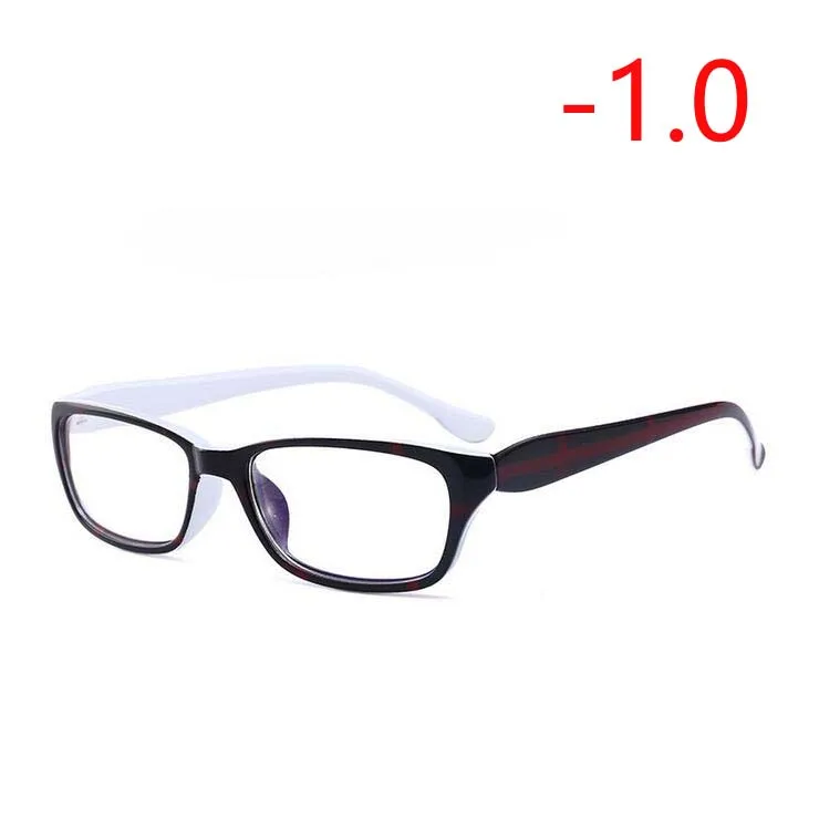 Myopia 100 1,0-1,5-2,0-2,5 до-4,0 литературные студенческие очки для близорукости для унисекс Ретро близорукие очки Квадратные очки - Цвет оправы: Myopia 100