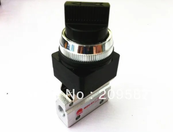 1pcs 2 Way Position 1/8&quot Thread Hand Turn Switch Pneumatic Mechanical Valve MOV-01 | Обустройство дома