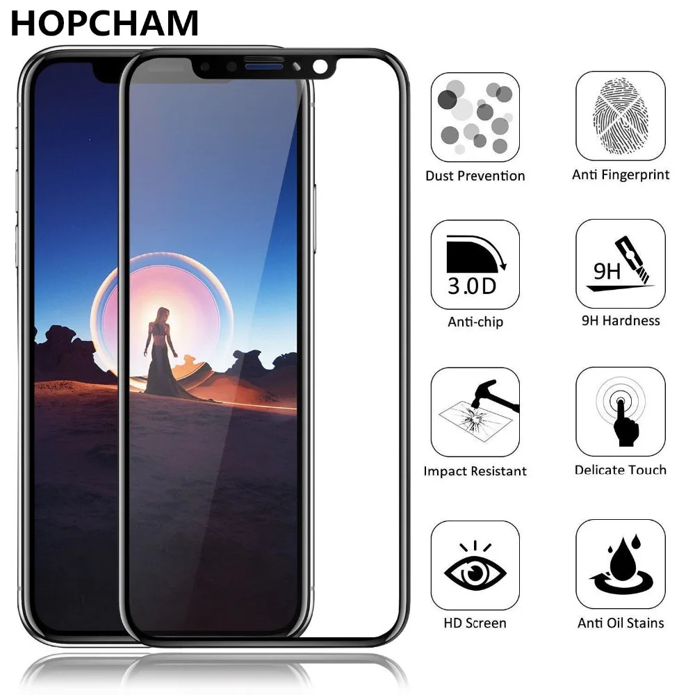 HOPCHAM закаленное стекло для iPhone 6 6s 7 8 с полным покрытием 9H изогнутая мягкая пленка