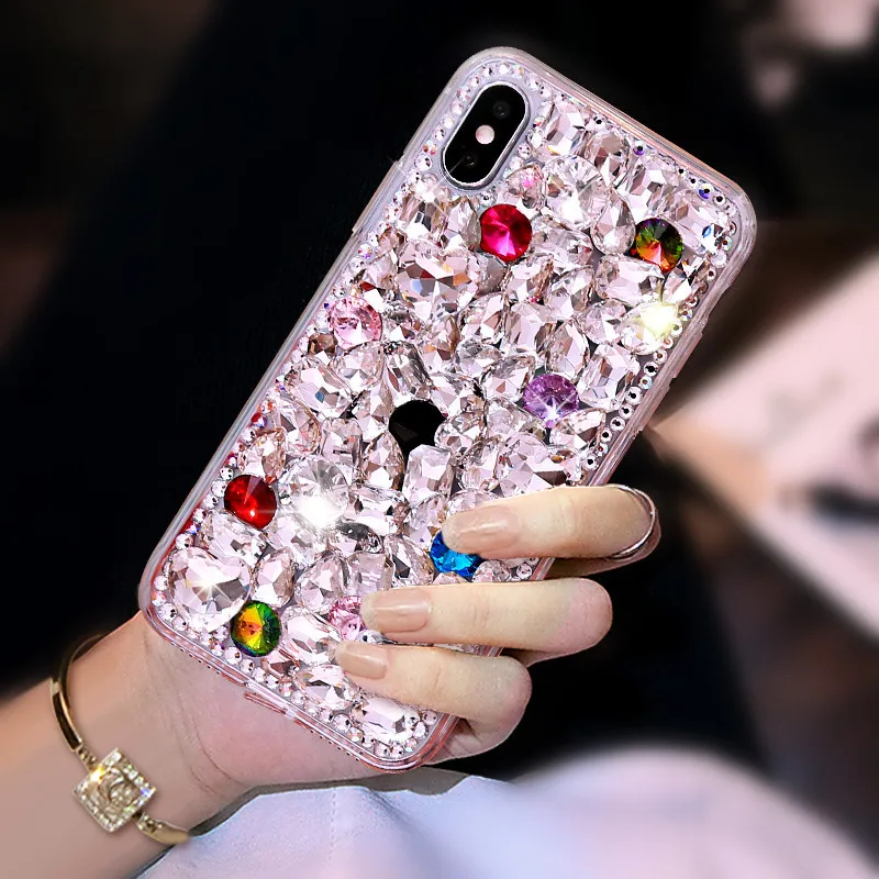 1Pcs Glitter Luxury Crystal Rhinestone Diamond Phone Case For Samsung Galaxy A6 A8 Plus A9 A7 2018 A6S A8S Star Pro Lite A750 | Мобильные