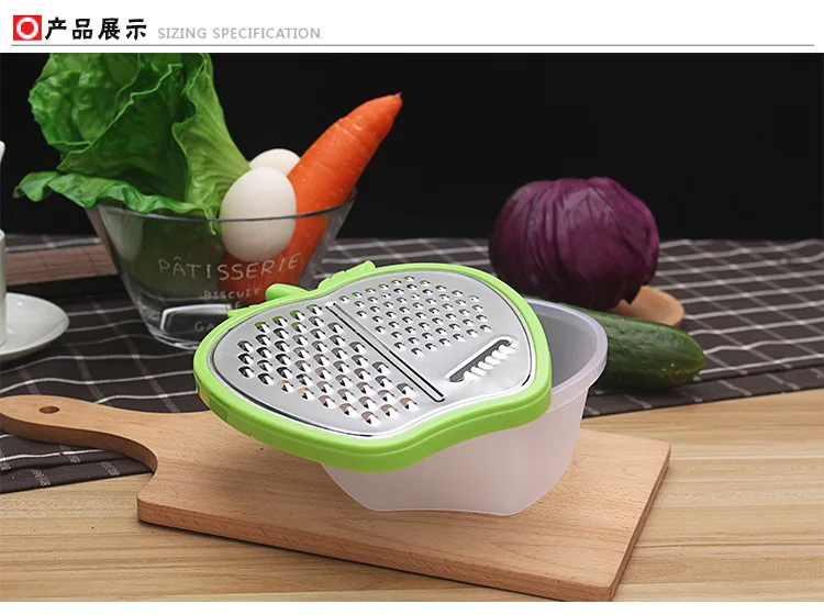 1 шт. овощерезка в форме яблока многофункциональная мандолина из нержавеющей