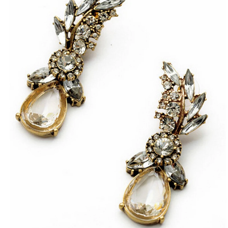 2016 Горячей Моды Высокое Качество Ювелирных Изделий Прозрачный Винтаж Перо