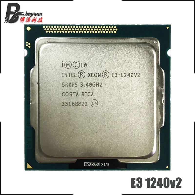 Intel Ксеон E3-1240 v2 E3 1240v2 E3 1240 v2 3,4 ГГц четырехъядерный процессор 8 м 69 Вт LGA 1155